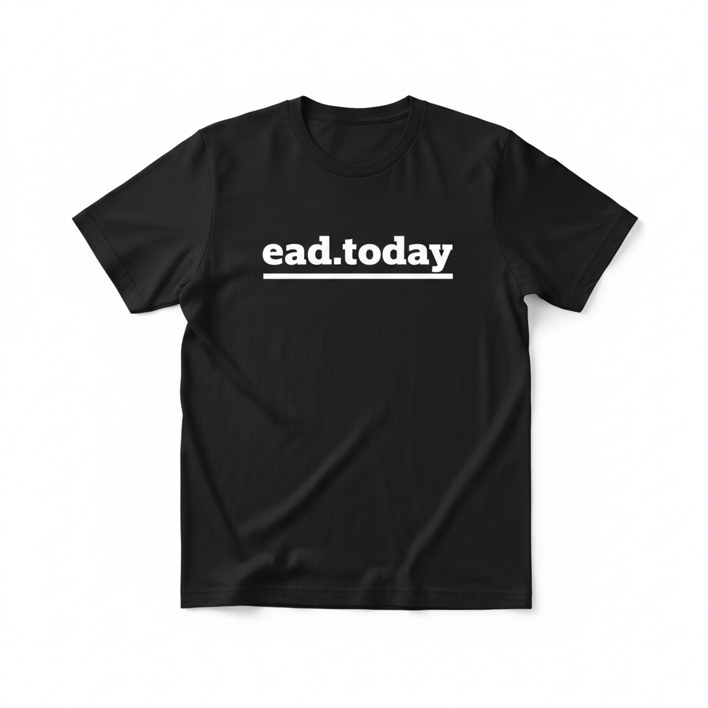 ead.today Underlined Black T-Shirt