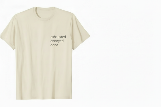 T-shirt mockup with centered text block